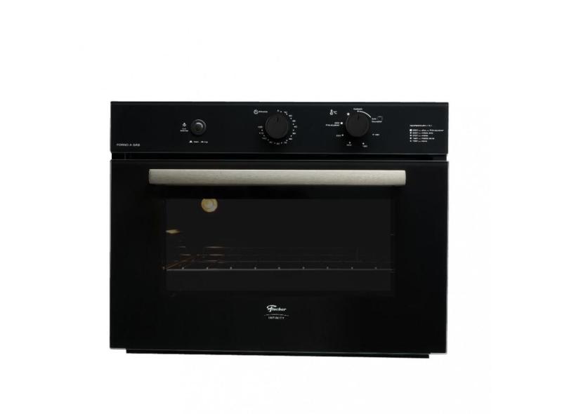 Forno a Gás de Embutir Fischer Infinity 50L com Grill - Preto