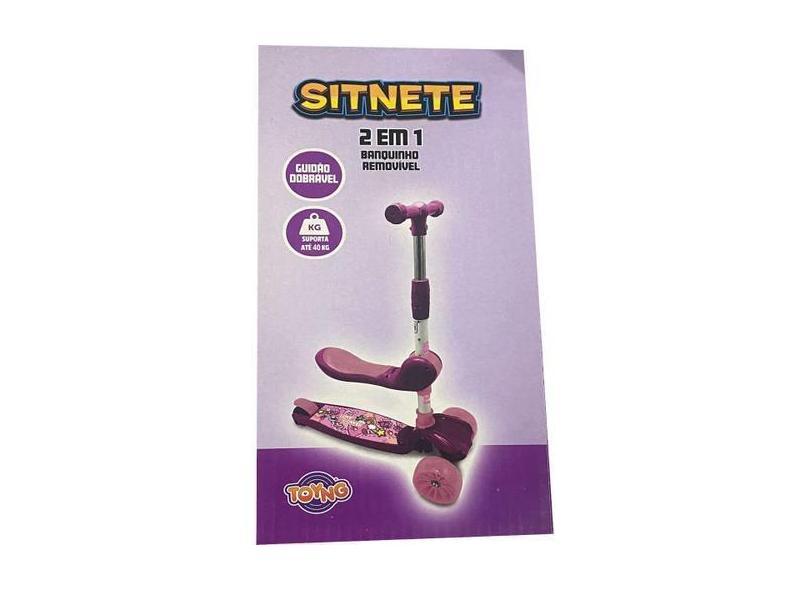 Patinete Infantil Com Banquinho Sitnete 2 Em 1 - Toyng