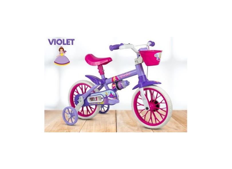 Bicicleta Infantil Aro 12 Nathor Violet (SKU: 37_06) Lilas com Rodinha