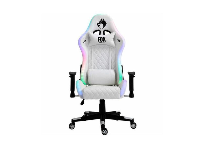 Cadeira Gamer Fox Iluminação Rgb Apoio Ajustável Branca