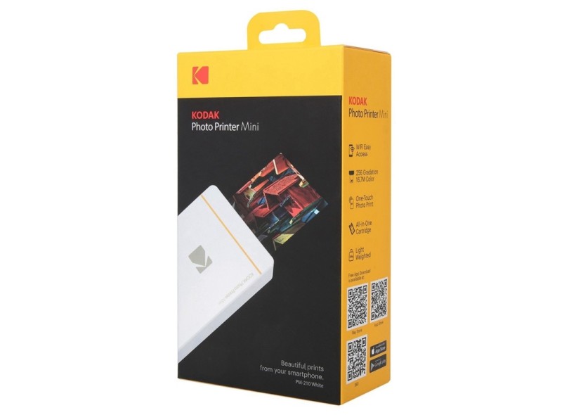 Impressora Fotográfica Kodak PM210 Mini Dye-Sublimation Colorida Sem Fio