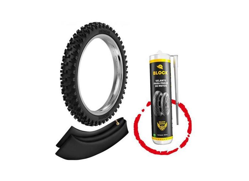 Kit Pneu Ttr 125 Crf 150f Trilha Cross 70/100-19 Rmx35 Rinaldi + Camar