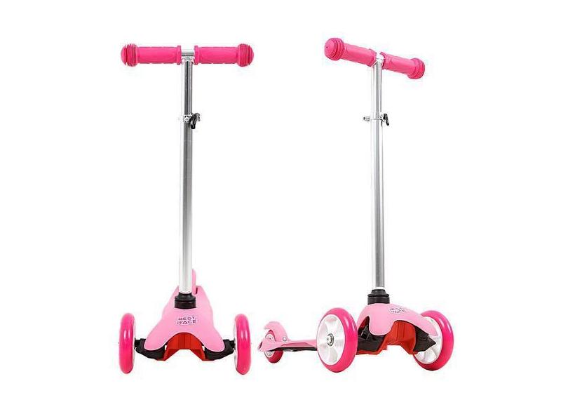 Patinete Para Meninas Best Race Com 3 Rodas Rosa Bbr Toys