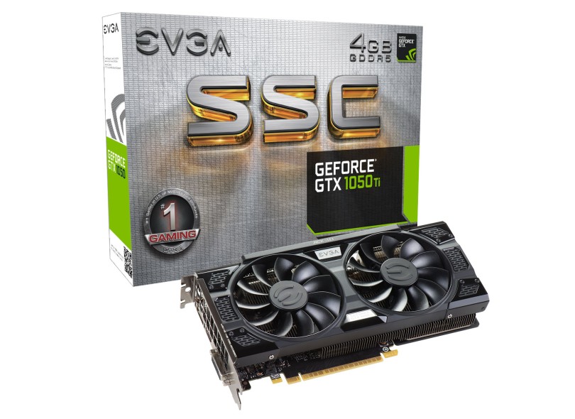Placa de Video NVIDIA GeForce GTX 1050 Ti 4 GB GDDR5 128 Bits EVGA 04G-P4-6255-KR