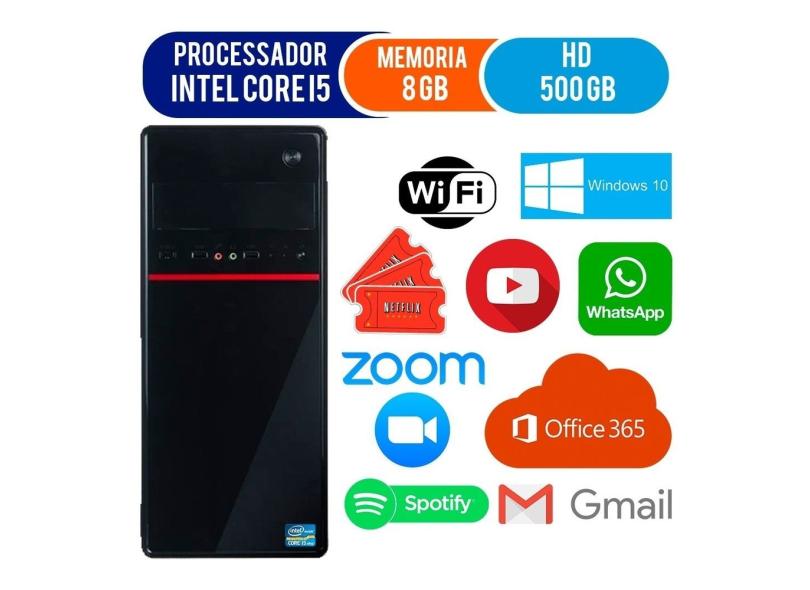 Pc Cpu Nova Intel Core I5 8 Gb Hd 500gb Wifi Hdmi