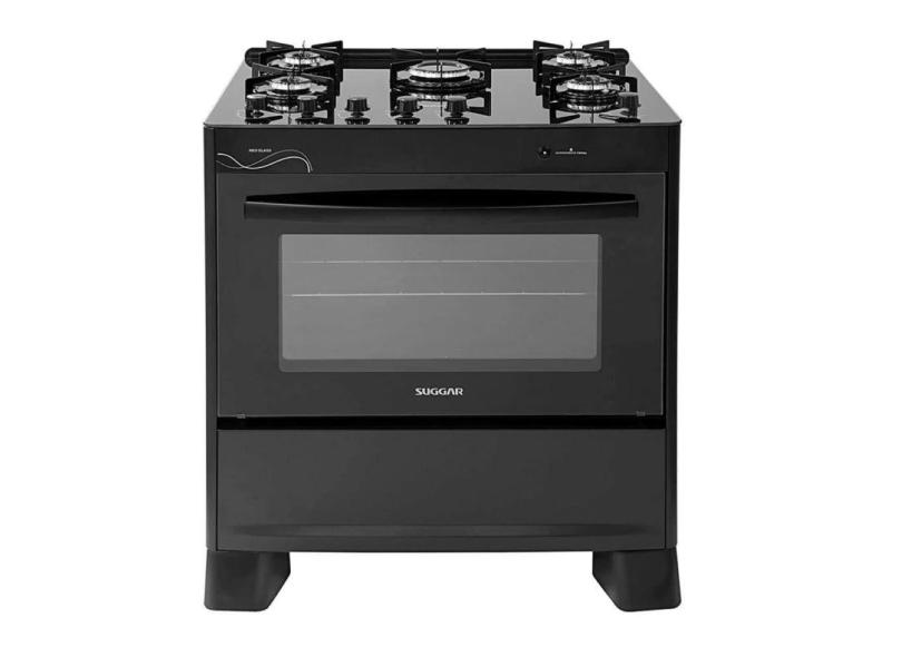 Fogão 5 Bocas com Mesa de Vidro Temperado Automático Neo Glass Suggar