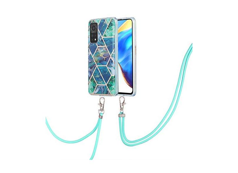 SEAHAI Cover Per Xiaomi Mi 10T / Mi 10T Pro 5G – Custodia Ultrasottile Marmo Glitter Fiore Nero - 4