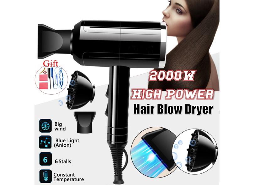 Em promoção! Secador De Cabelo Para Hairdress Salão De Cabeleireiro Ue 220v  Profissional De Cuidados De Cabelo Secador De íons Negativos Quente E Vento  Frio Secador De Cabelo Secador De Cão