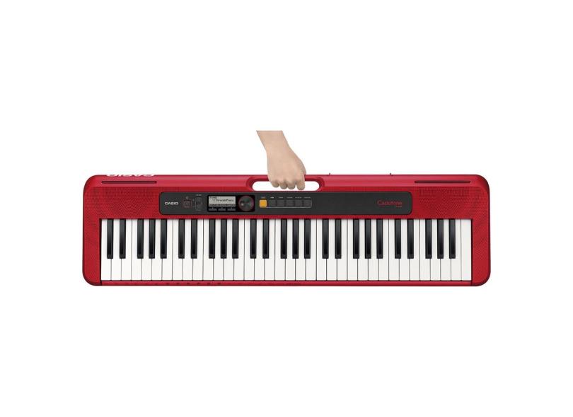 Teclado musical casiotone basico digital vermelho CT-S200RDC2-BR