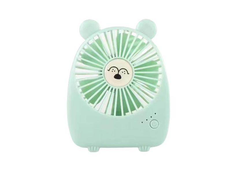 Ventilador Pequeno e Potente de Mesa Decorado Ursinho e Coelhinho - To