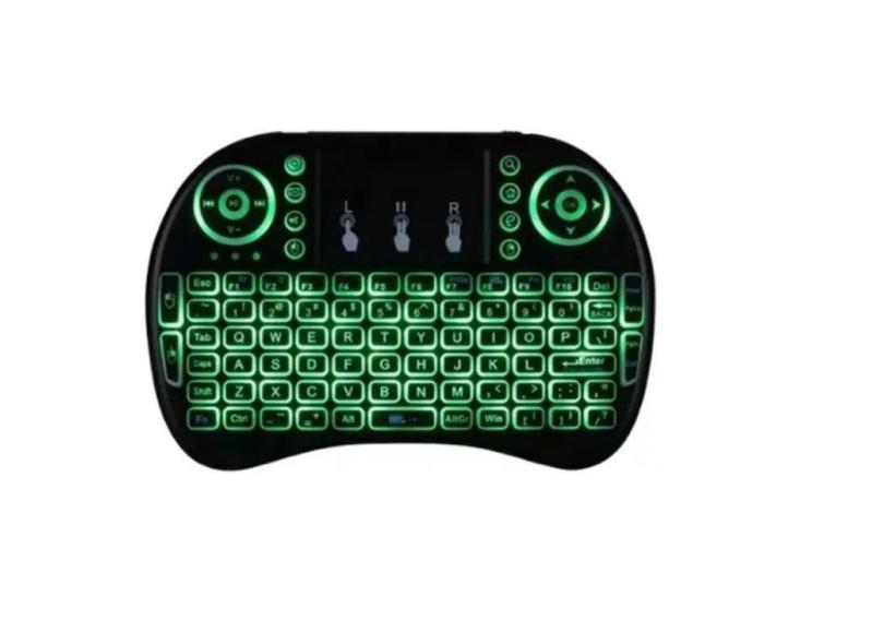 Mini Teclado Controle Sem Fio Para TV smart luz led touchpad