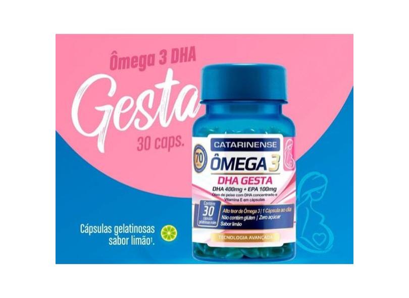 KIT COM 10 Ômega 3 DHA Gesta 500mg 30 Cápsulas Catarinense com o