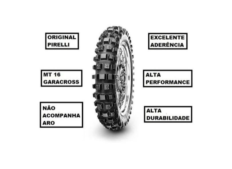 Pneu Pirelli Traseiro 110/100-18 64 Nhs Mt16 Yz 250x