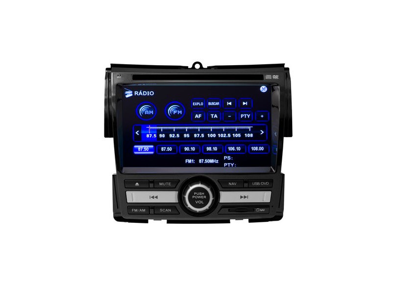 Central Multimídia Automotiva H-Buster Tela TouchScreen 6,5 " USB Bluetooth GPS TV Digital HBO-8912HO