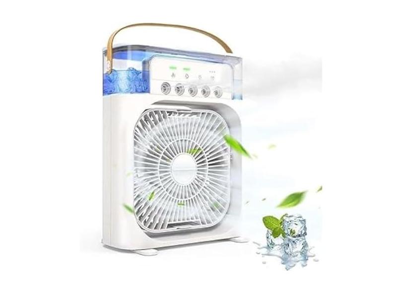 Ventilador Portátil de Mesa Mini Ar Condicionado Umidificador (BRANCO)