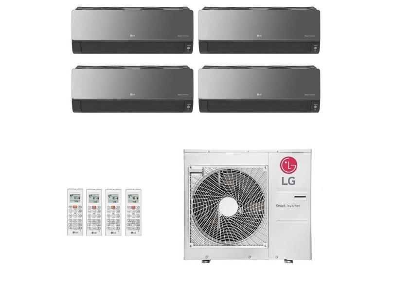 Ar-Condicionado Multi Split Inverter LG 48.000 (3x Evap HW Artcool 9.000 + 1x Evap HW Artcool 12.000) Quente/Frio 220V