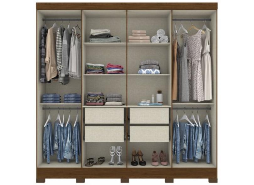 Guarda-Roupa Casal 8 Portas 4 Gavetas B51 Briz