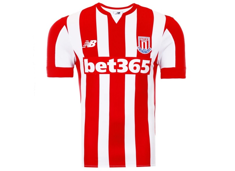 Camisa Torcedor Stoke City I 2015/16 sem Número New Balance
