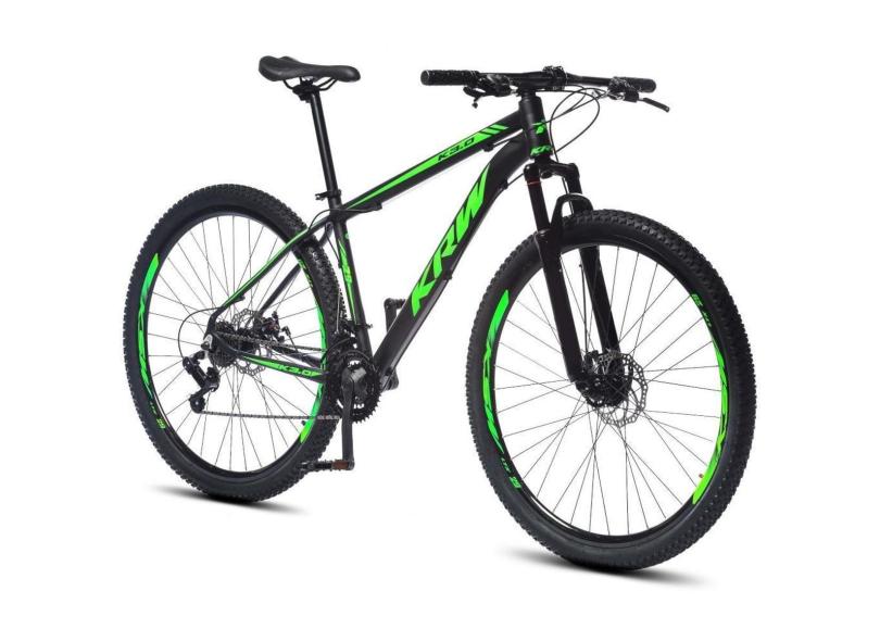 Bicicleta aro 29 Alumínio KRW Shimano 24 Velocidades Marchas Freio a Disco Suspensão dianteira K11-Unissex