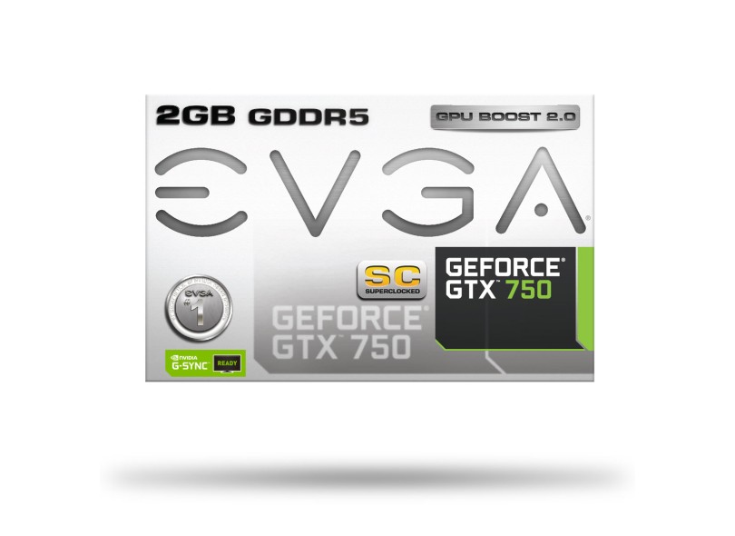 Placa de Video NVIDIA GeForce TX 750 2 GB DDR5 128 Bits EVGA 02G-P4-2754-KR