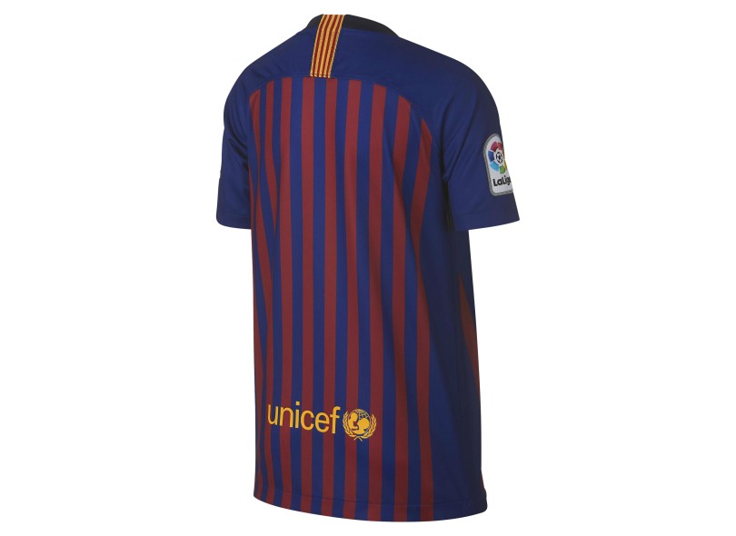 Camisa Torcedor Infantil Barcelona I 2018/19 Nike