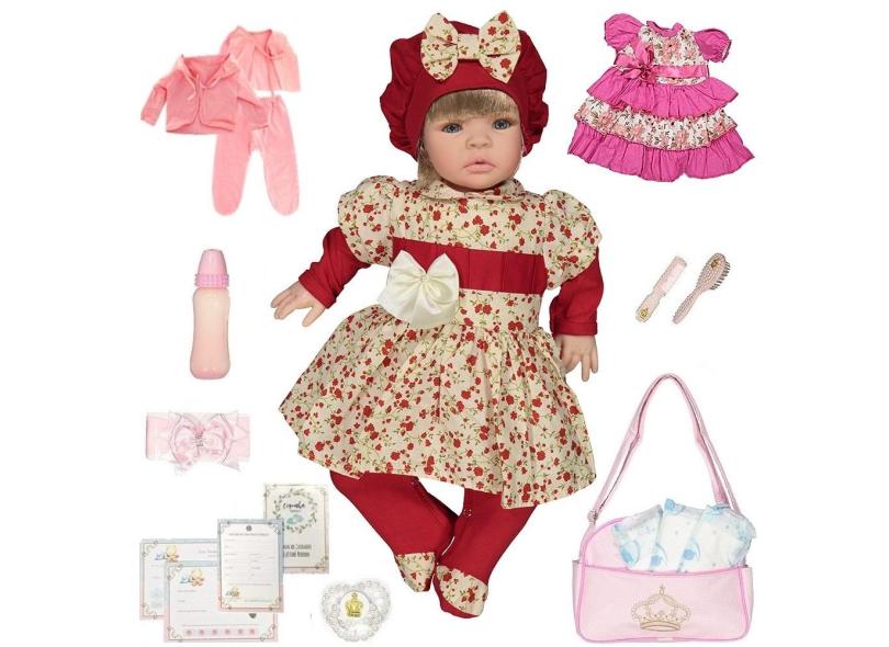 Boneca Reborn Tipo Baby Alive Loira Realista Linda 23 Itens em Promoção ...
