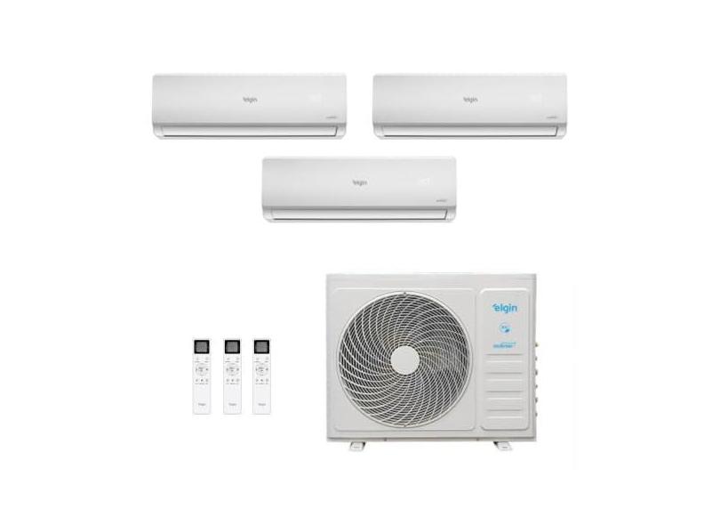 Ar-Condicionado Tri Split Inverter Elgin 27.000 (3x Evap HW 12.000) Quente/Frio 220V