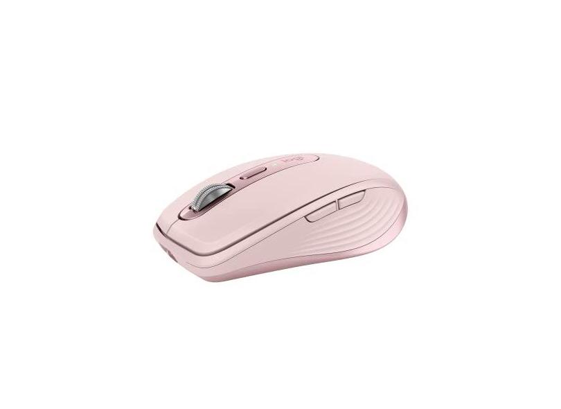 Logitech Mouse sem fio compacto MX Anywhere 3S, rolagem rápida, rastreamento em qualquer superfície DPI de 8K, cliques silenciosos, botões programáveis, USB C, Bluetooth, Windows PC, Linux, Chrome,