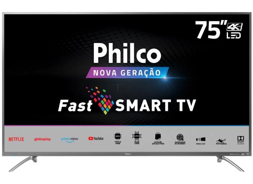 Smart TV TV LED 75" Philco 4K PTV75E30ST 4 HDMI
