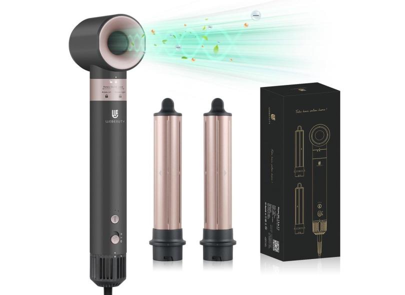 Conjunto de chapinhas para secador de cabelo Webeauty Auto Wrap 3,2 cm Barrel