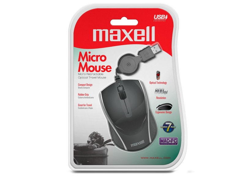 Mini Mouse Óptico Notebook USB 347058 - Maxell