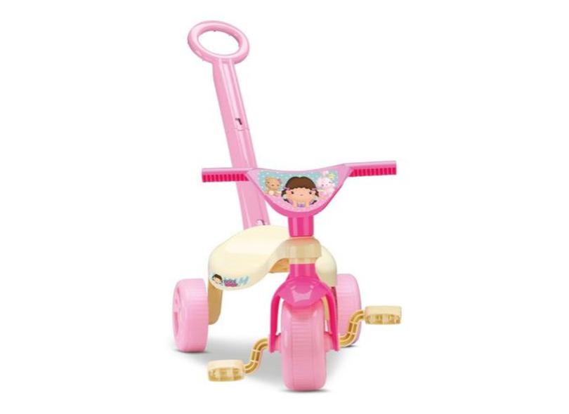 Triciclo Infantil Com Empurrador Menina