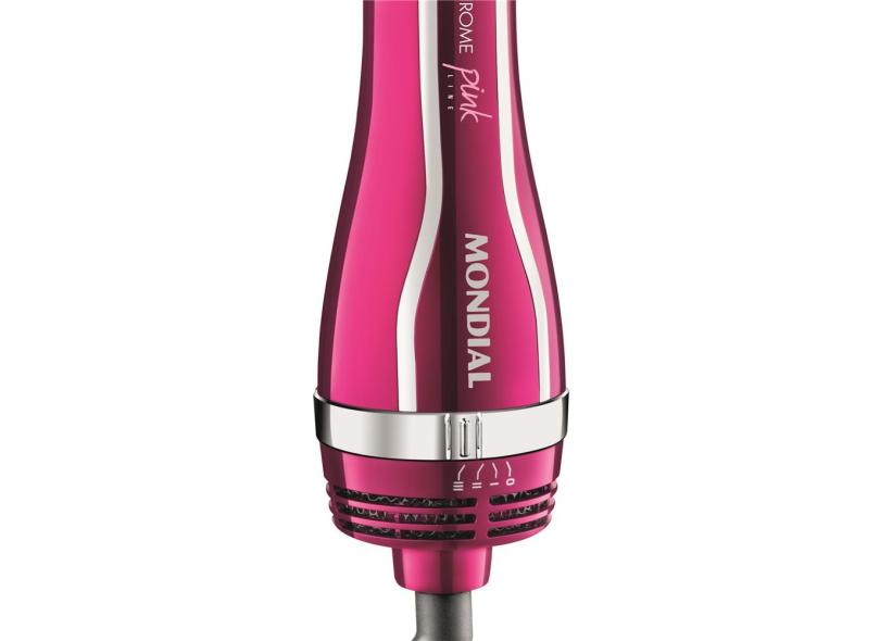 Escova Secadora Cerâmica Mondial Chrome Pink ES-04