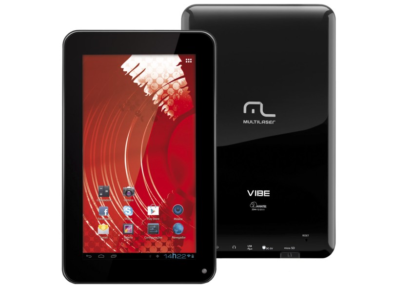 Tablet Multilaser Vibe 4 GB LCD 7" Android 4.0 (Ice Cream Sandwich) NB036