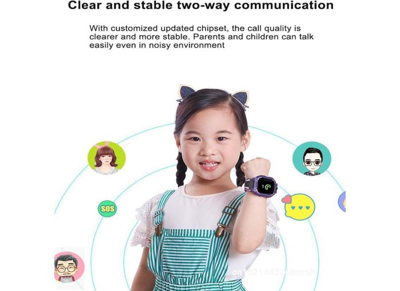 Kids Smart Watch Baby Watch 2G Smartwatch Kids SOS Camera Phone Watch Smartwatch Kids`s Watch Time Clock Gifts.| Relógios inteligentes (roxo)