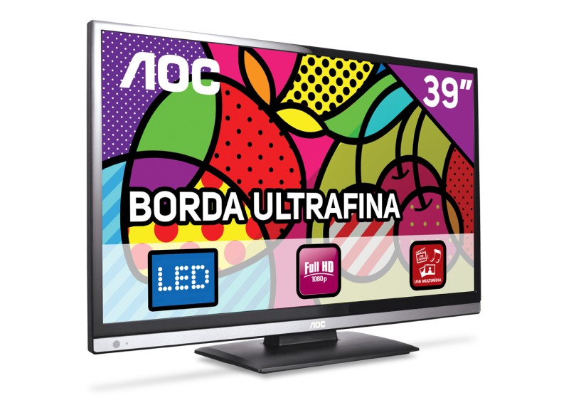 TV LED 39" AOC HDMI Conversor Digital Integrado LE39D0330