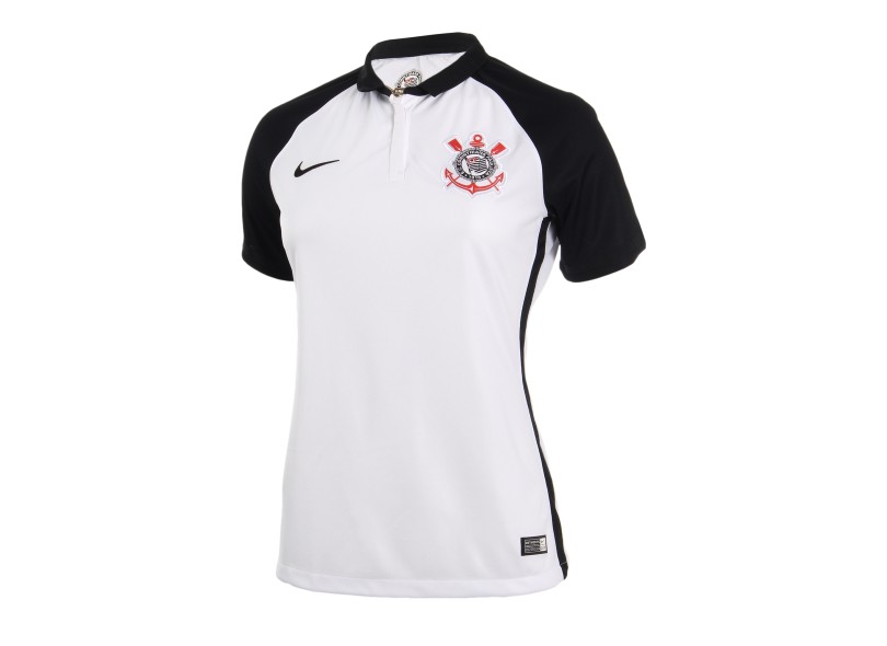 Camisa Torcedor feminina Corinthians I 2015/16 sem Número Nike