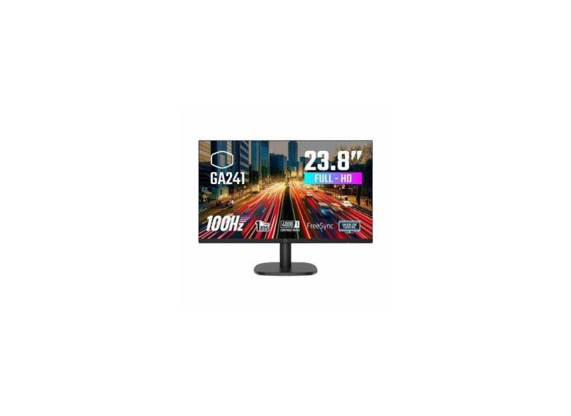 Monitor Gamer Cooler Master 23.8 Preta com Resolução Full HD e Taxa de Atualização de 144Hz