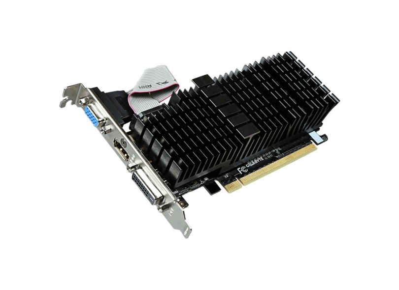 Placa de Video NVIDIA GeForce GT 710 2 GB DDR3 64 Bits Gigabyte GV-N710SL-2GL