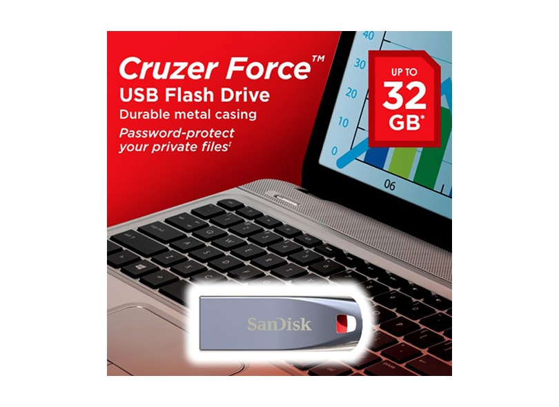 Pen Drive SanDisk Cruzer Force 32GB USB 2.0 SDCZ71-032G