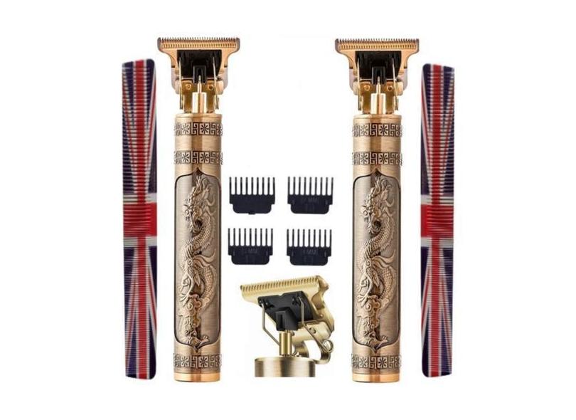 Kit 2 Maquinas Acabamento Modelo Dragão Elétricas Com 2 Pentes De Cort