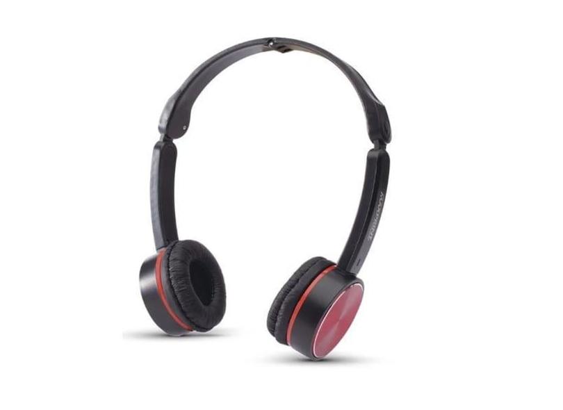 Fone arco de ouvido dobrável portátil metálico moderno - Filó Modas, S