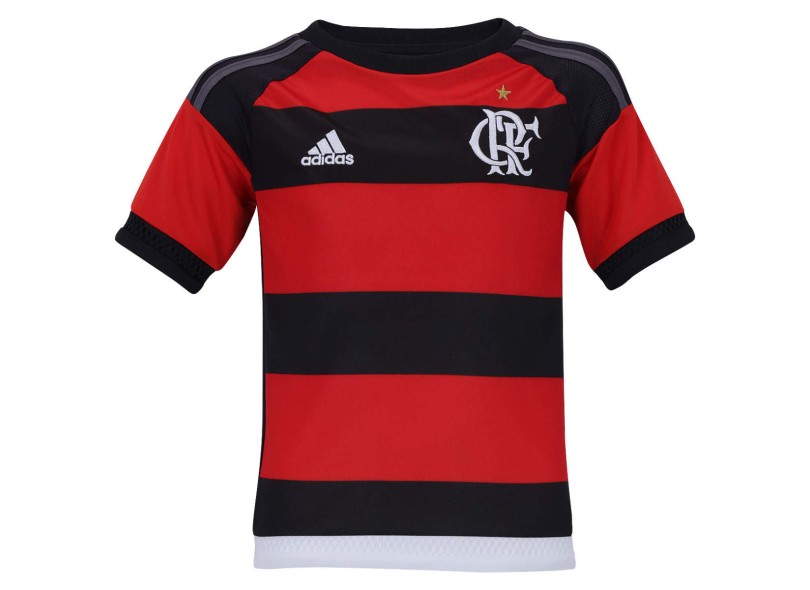 Camisa Jogo Infantil Flamengo I 2015 sem número Adidas