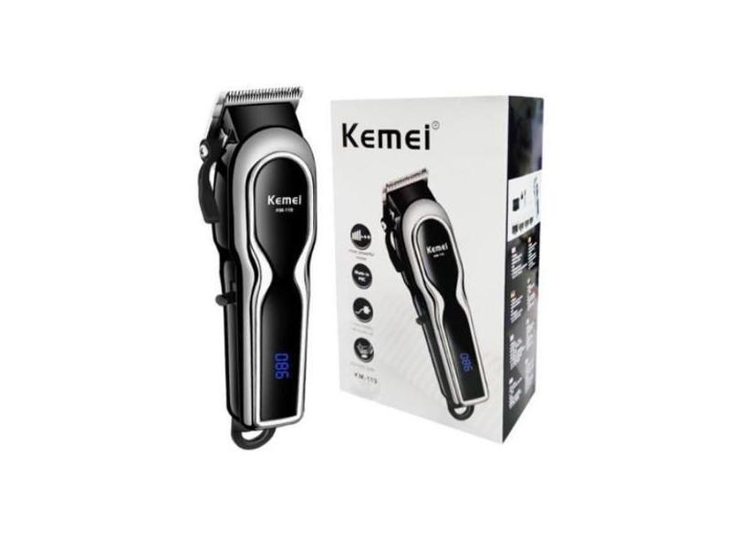 Cortador De Cabelo Profissional Kemei Km119 Bivolt S/Fio