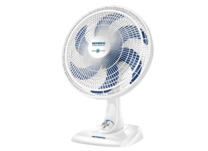 Ventilador De Mesa 40cm Super Power Vsp-40-w Mondial Branco Com Azul 220V