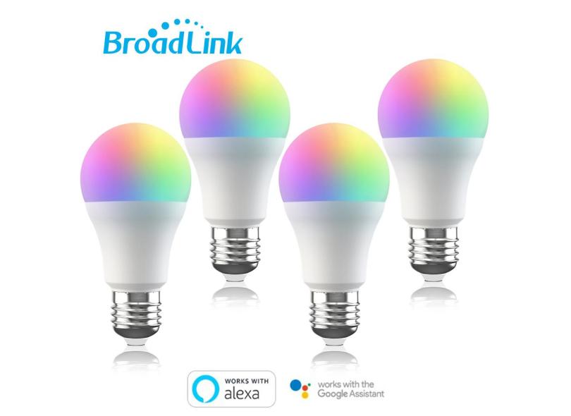 Broadlink-lâmpada inteligente lb27 r1, wi-fi, e27, 10w, rgb, led, para ...