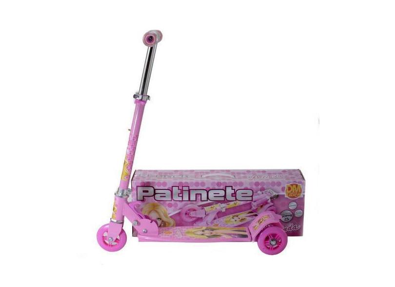 Patinete Rosa Menina 9 10 11 12 13 Anos Suporta Até 50 Kg - Dm Toys