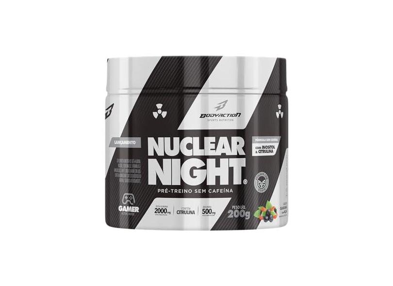 Pré-Treino Sem Cafeína Nuclear Night 200g Bodyaction (Guaraná com açaí)
