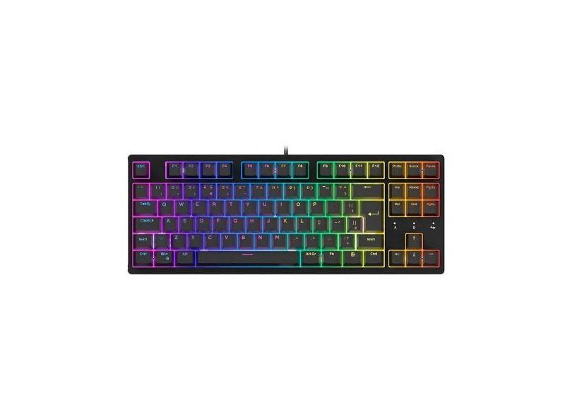 Teclado Mecânico Gamer Husky Sled, TKL, Preto, ABNT2, RGB, Switch Gate