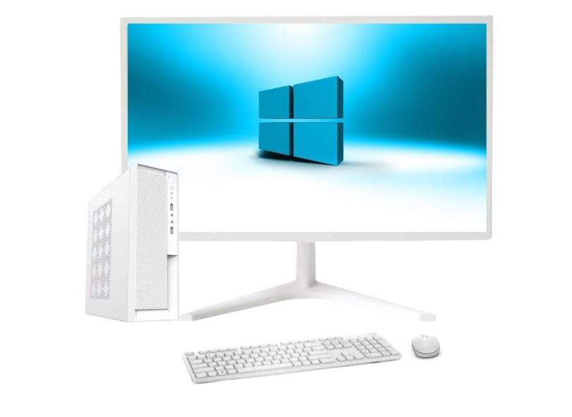 Computador Branco Completo Compacto Intel Core i5, 16GB de memória, SSD 256GB, Windows 10, Monitor LED 19.5&quot; - 3green Slim 3GS-0112